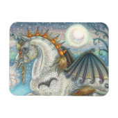 GOTHISCHE HALLOWEEN UNICORN MET BBT WINGS, HORSE MAGNEET (Horizontaal)