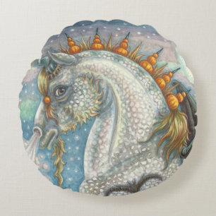 GOTHISCHE HALLOWEEN UNICORN MET BBT WINGS, HORSE ROND KUSSEN