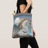 GOTHISCHE HALLOWEEN UNICORN MET BBT WINGS, HORSE TOTE BAG (Dichtbij)