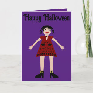 Gothische Halloween Vampier Vrouw Custom Kaart