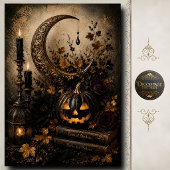 Gothische Halve Maan Jack O Lantern Halloween Kuns Tissuepapier