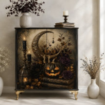 Gothische Halve Maan Jack O Lantern Halloween Kuns