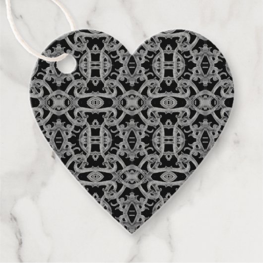 GOTHISCHE Hart Cadeaubijsluiters Bedankjes Labels (Voorkant)