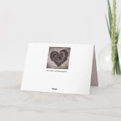 gothische hart roos wenskaart kaart (Achterkant)