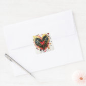 Gothische Hartstickers Vierkante Sticker (Envelop)