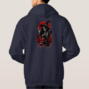 Gothische Hek Pompoen Halloween Zwarte Kat Griezel Hoodie