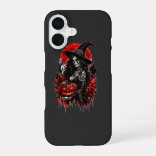 Gothische Hek Pompoen Halloween Zwarte Kat Griezel iPhone 16 Hoesje