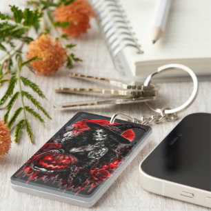 Gothische Hek Pompoen Halloween Zwarte Kat Griezel Sleutelhanger