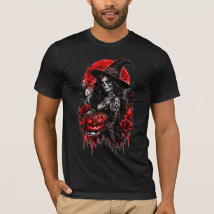 Gothische Hek Pompoen Halloween Zwarte Kat Griezel T-shirt