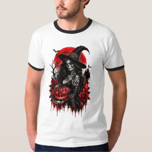 Gothische Hek Pompoen Halloween Zwarte Kat Griezel T-shirt