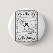Gothische Heksenbruid Coven Tarot Halloween Bachel Ronde Button 5,7 Cm (Voorkant)