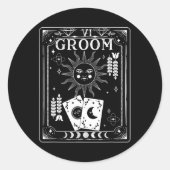 Gothische heksencoven ronde sticker (Voorkant)