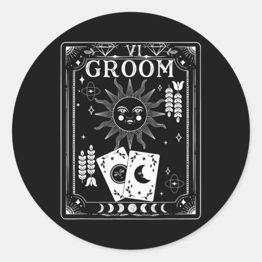 Gothische heksencoven  ronde sticker (Voorkant)