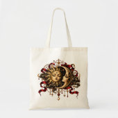 Gothische Hemelse Zon en Maan Boho Kunst Tas (Voorkant)