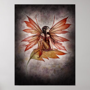 Gothische herfst fee fantasy kunstprint poster