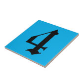 Gothische huisnummertegels 2 tegeltje (Zijkant)