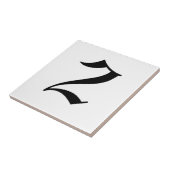 Gothische huisnummertegels tegeltje (Zijkant)