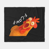 Gothische humor grappige F-Caw-F kraai Fleece Deken (Voorkant (Horizontaal))