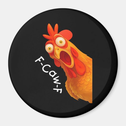 Gothische humor grappige F-Caw-F kraai Magneet (Voorkant)