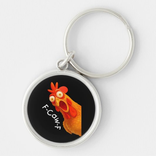 Gothische humor grappige F Caw F kraai ontwerp Sleutelhanger (Voorkant)