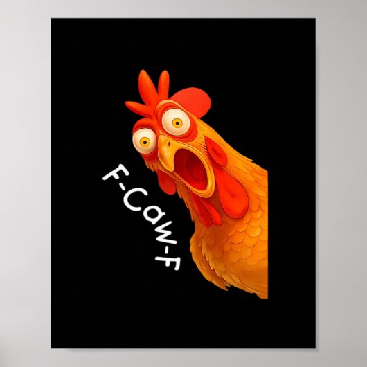 Gothische humor grappige F-Caw-F kraai Poster (Voorkant)