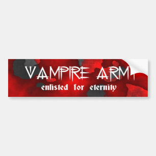 Gothische Humor van het Vampire Leger Bumpersticker