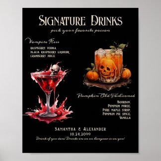 Gothische huwelijksfantasie Goth 2 handtekeningdra Poster