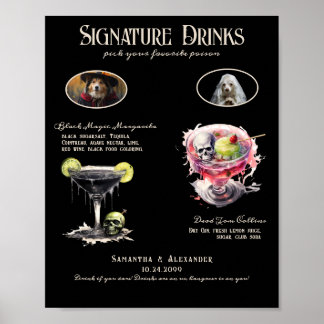 Gothische huwelijksfantasie goth hond eigen drank poster