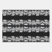 Gothische kant, schedels en rozen, ontwerp 3 inpakpapier vel (Voorkant 3)