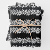 Gothische kant, schedels en rozen, ontwerp 3 inpakpapier vel (In situ)