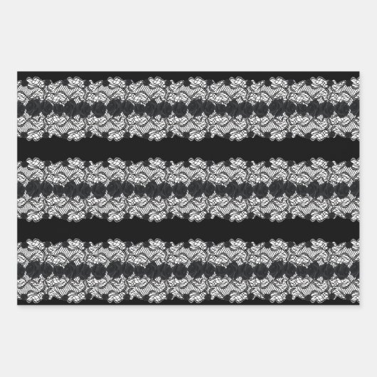 Gothische kant, schedels en rozen, ontwerp 3 inpakpapier vel (Voorkant)