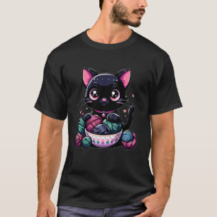 Gothische kat eet Ramen Noedel Japans eten kat Ram T-shirt