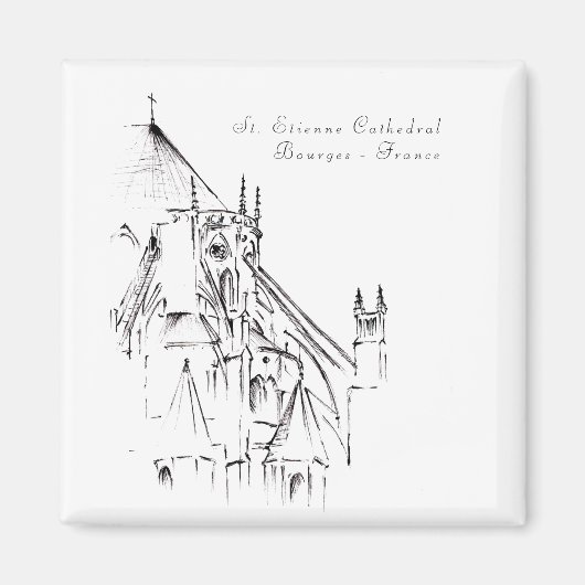 Gothische kathedraal Bourges, Frankrijk Magneet (Voorkant)