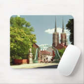 Gothische kathedraal in Wroclaw Mousepad Muismat (Met muis)