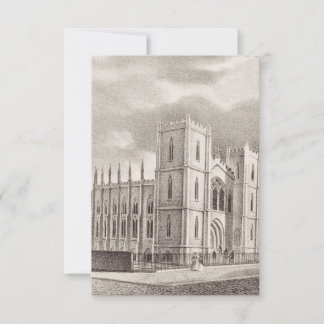 Gothische kerk graveerkaart religieuze kaart