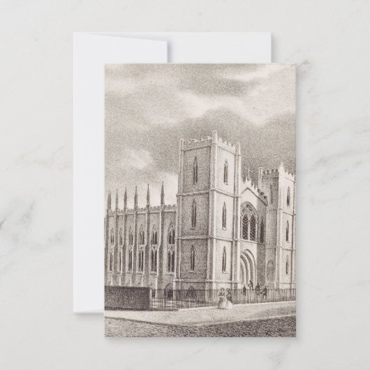 Gothische kerk graveerkaart religieuze kaart (Voorkant)