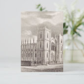 Gothische kerk graveerkaart religieuze kaart (Staand voorkant)