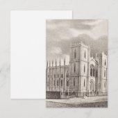 Gothische kerk graveerkaart religieuze kaart (Voorkant / Achterkant)