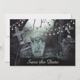 Gothische Kerkhof Save the Date Trouwkaart Kaart