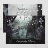 Gothische Kerkhof Save the Date Trouwkaart Kaart (Voorkant / Achterkant)