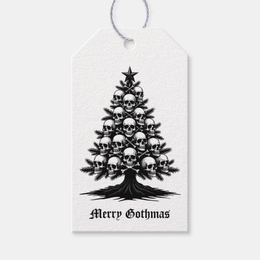 Gothische Kerstboom II Cadeaulabel (Voorkant)