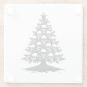 Gothische Kerstboom II Glazen Onderzetter (Achterkant)