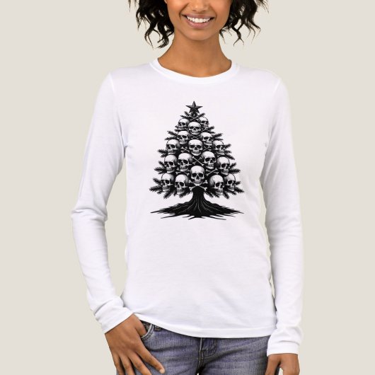 Gothische Kerstboom II Tri-Blend Shirt (Voorkant volledig)