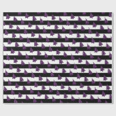 Gothische kerstboom met strepen cadeaupapier (Vlak)