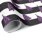 Gothische kerstboom met strepen cadeaupapier (Rol Hoek)