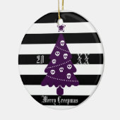 Gothische kerstboom met strepen keramisch ornament (Links)