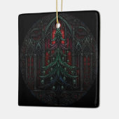 Gothische Kerstboom Schedels Keramisch Ornament (Links)