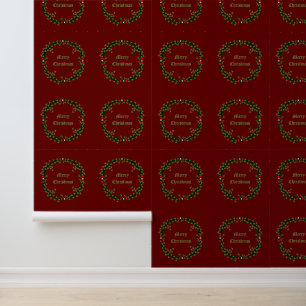Gothische Kerstkrans Aangepast Patroon Behang
