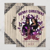 Gothische Kerstkrans Foto Kaart (Voorkant / Achterkant)