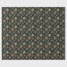 Gothische kerstornamentverpakking van glas in lood cadeaupapier
